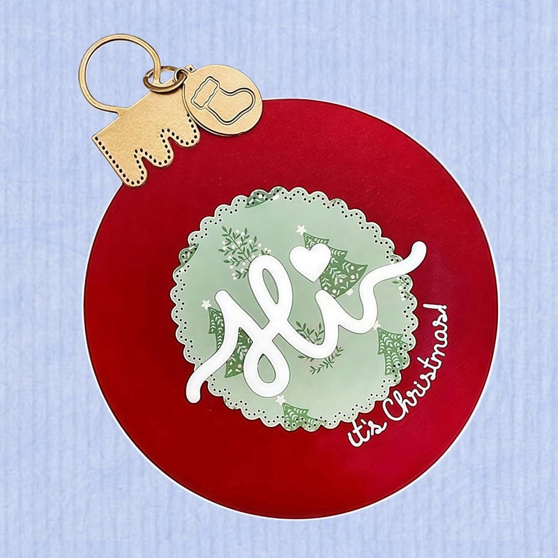 Feemkota Merry Christmas Bell Ball Die Cuts for Card Making Christian Theme Stamps Cutting Dies for DIY Paper Scrapbooking Crafts Embossing Decorations - Image 1